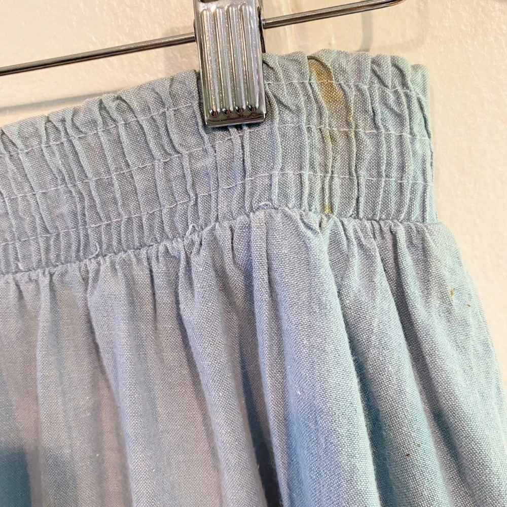 Vintage Notations Denim Button Front Maxi Skirt Embellished Size 14 - Picture 4 of 8